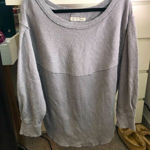 Grey We The Free Long Sleeve Knit